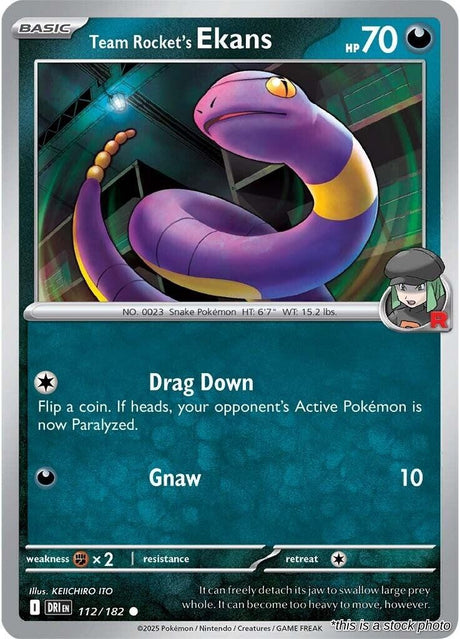 Team Rocket's Ekans - 112/182 - [DRI - SV10: Destined Rivals]