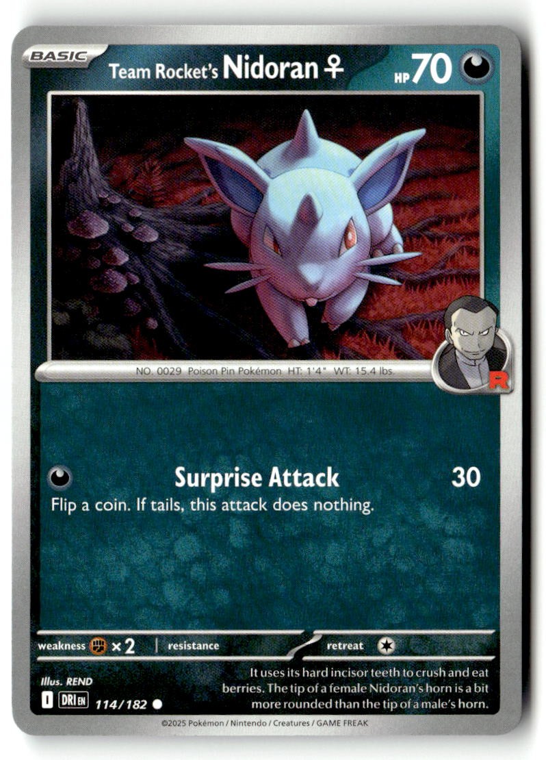 Team Rocket's Nidoran F - 114/182 - [DRI - SV10: Destined Rivals]