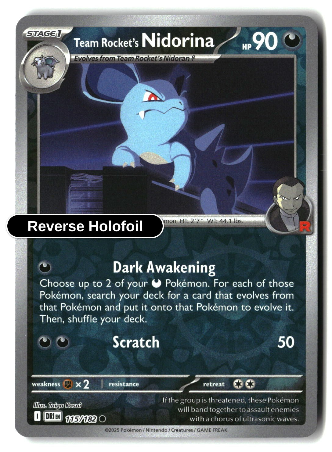 Team Rocket's Nidorina - 115/182 - [DRI - SV10: Destined Rivals] - Reverse Holofoil