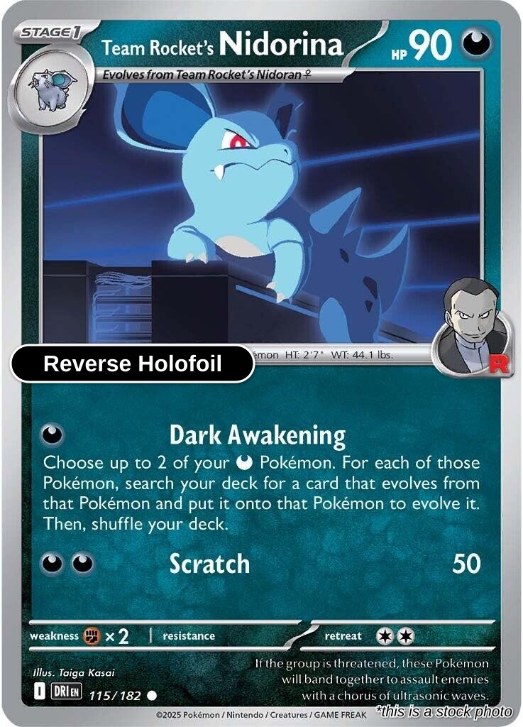 Team Rocket's Nidorina - 115/182 - [DRI - SV10: Destined Rivals] - Reverse Holofoil