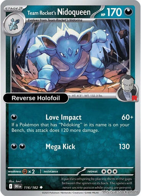 Team Rocket's Nidoqueen - 116/182 - [DRI - SV10: Destined Rivals] - Reverse Holofoil