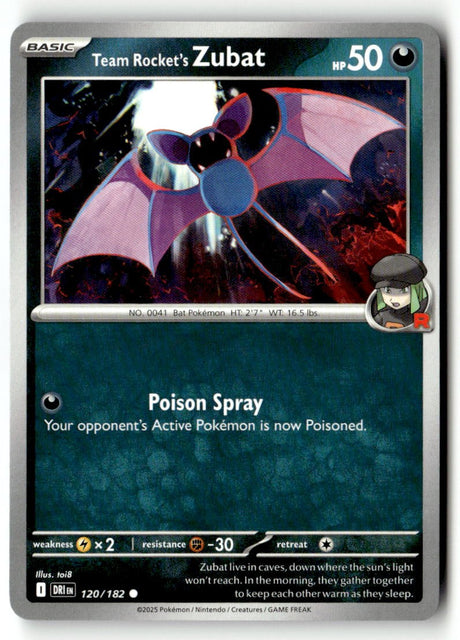 Team Rocket's Zubat - 120/182 - [DRI - SV10: Destined Rivals]