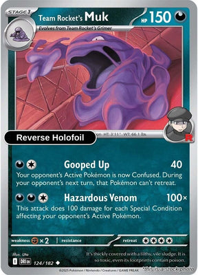Team Rocket's Muk - 124/182 - [DRI - SV10: Destined Rivals] - Reverse Holofoil