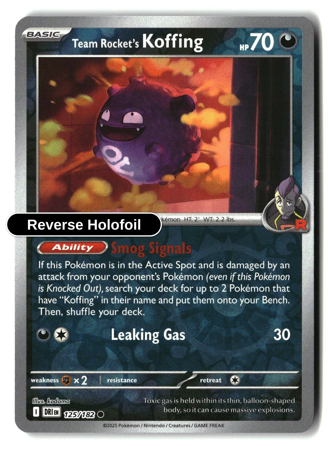 Team Rocket's Koffing - 125/182 - [DRI - SV10: Destined Rivals] - Reverse Holofoil