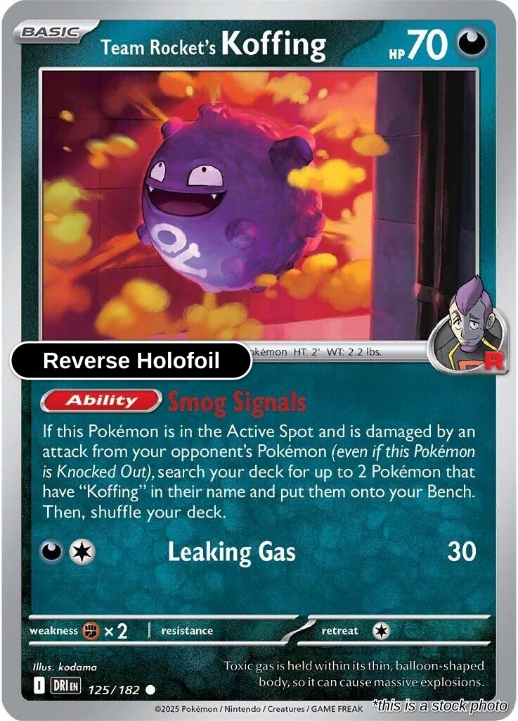 Team Rocket's Koffing - 125/182 - [DRI - SV10: Destined Rivals] - Reverse Holofoil