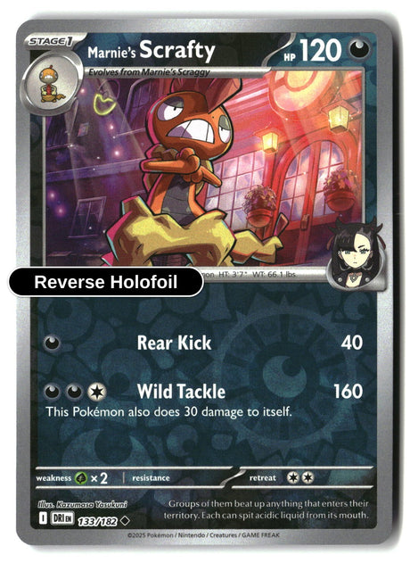 Marnie's Scrafty - 133/182 - [DRI - SV10: Destined Rivals] - Reverse Holofoil