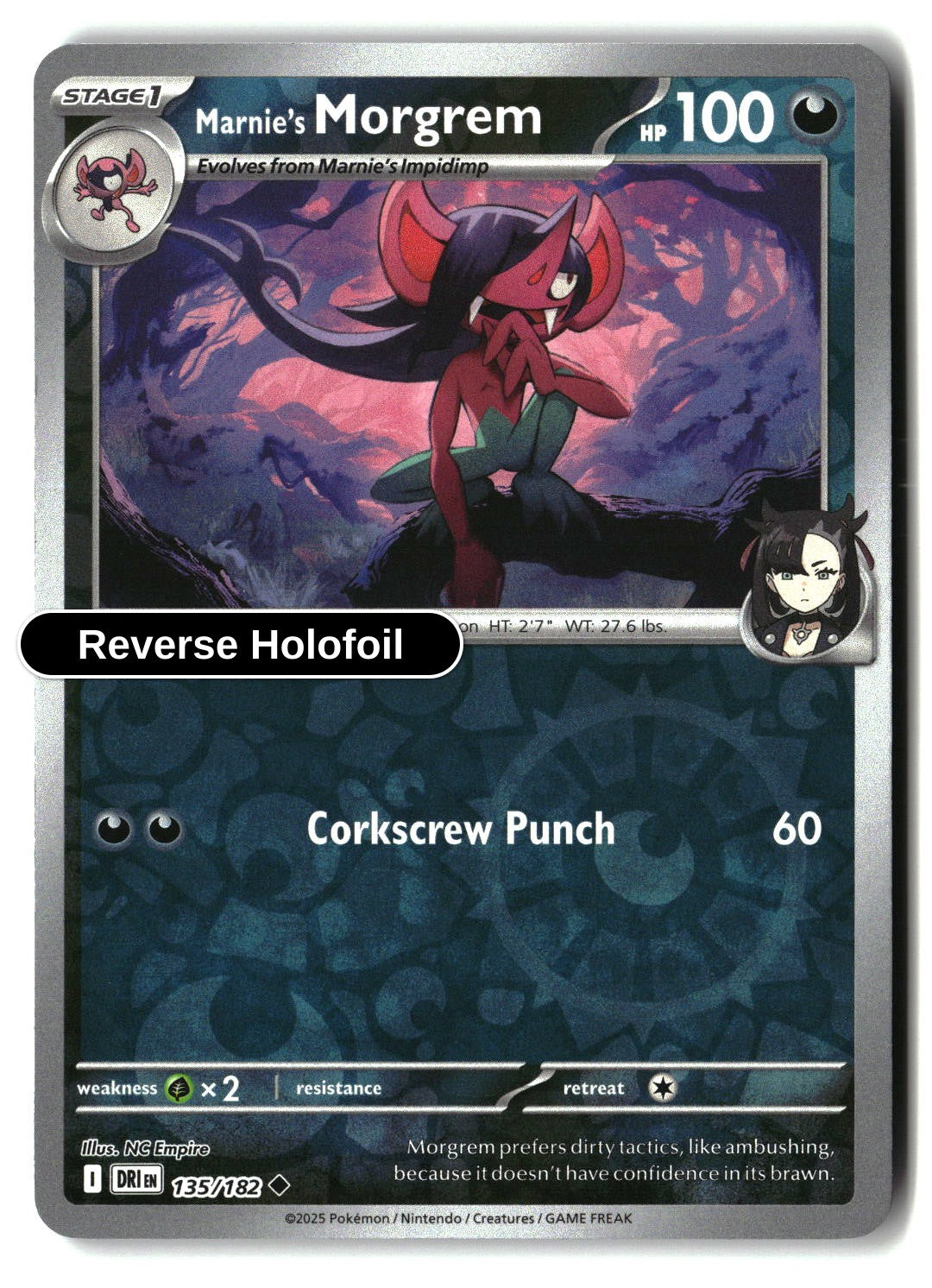 Marnie's Morgrem - 135/182 - [DRI - SV10: Destined Rivals] - Reverse Holofoil