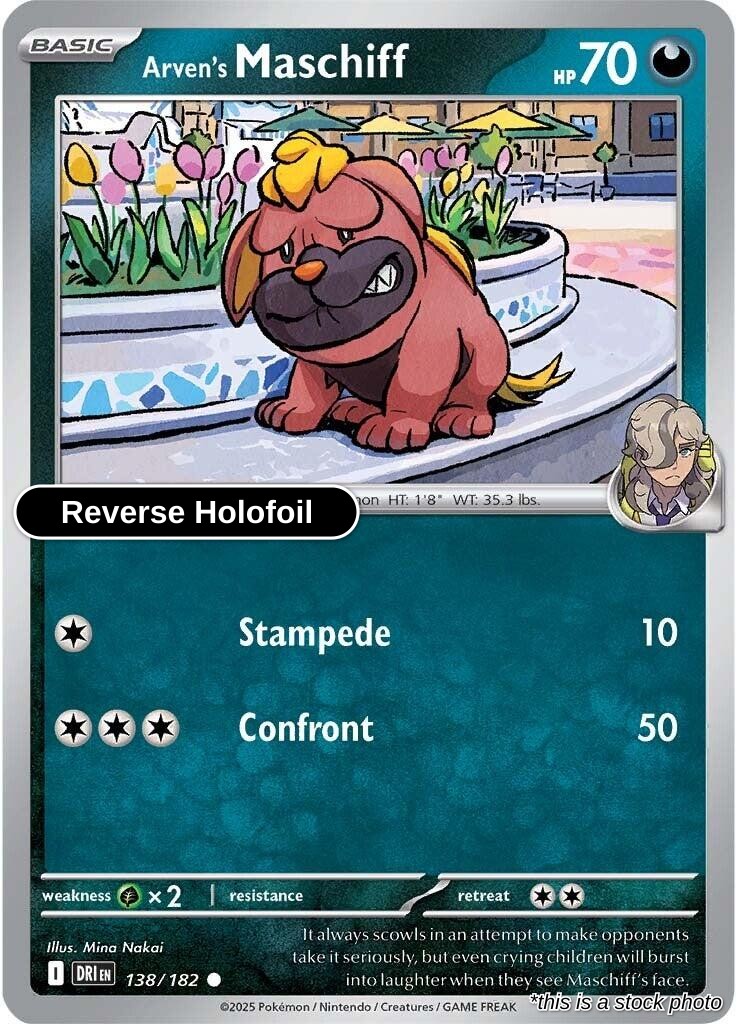 Arven's Maschiff - 138/182 - [DRI - SV10: Destined Rivals] - Reverse Holofoil