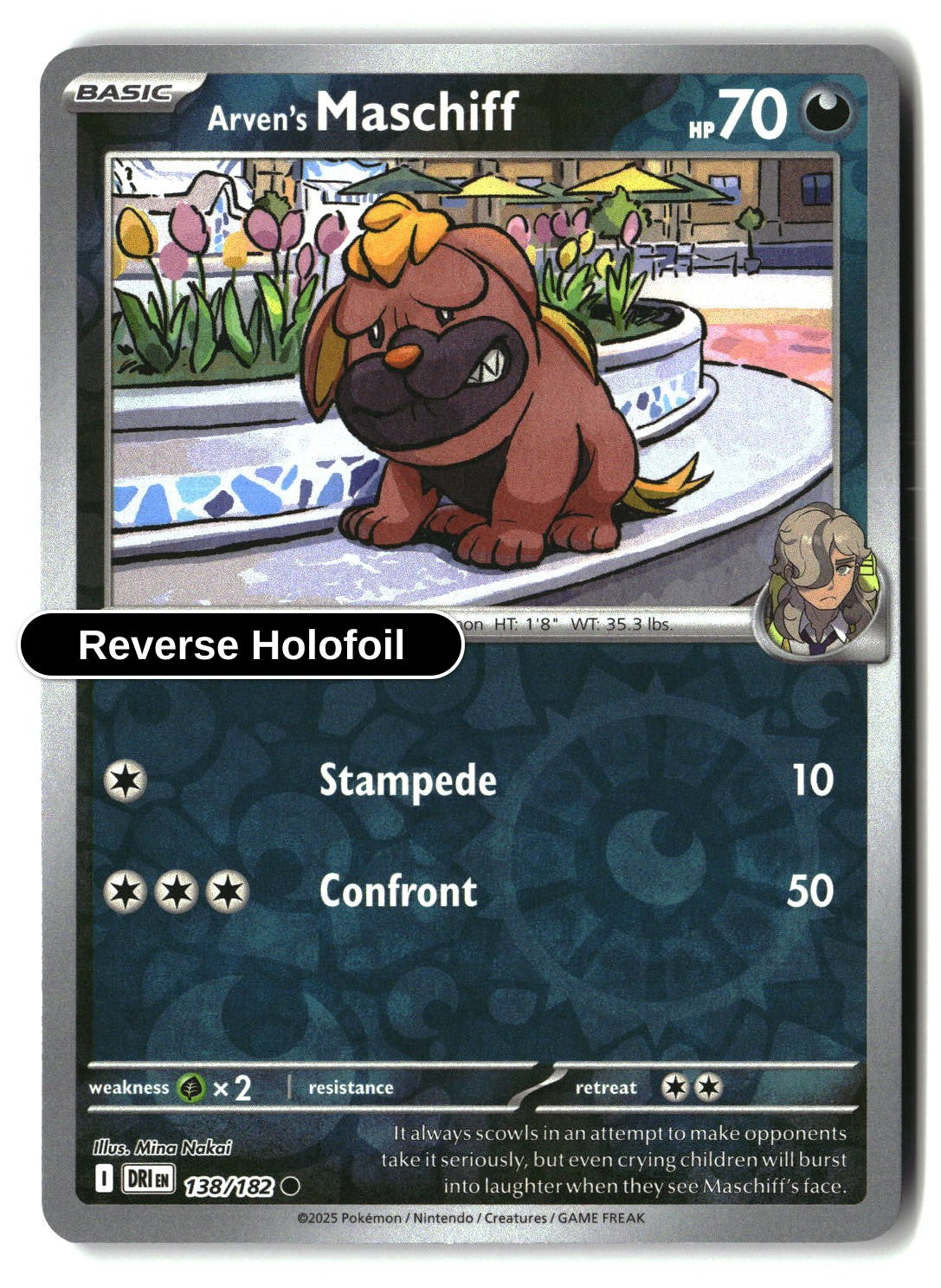 Arven's Maschiff - 138/182 - [DRI - SV10: Destined Rivals] - Reverse Holofoil