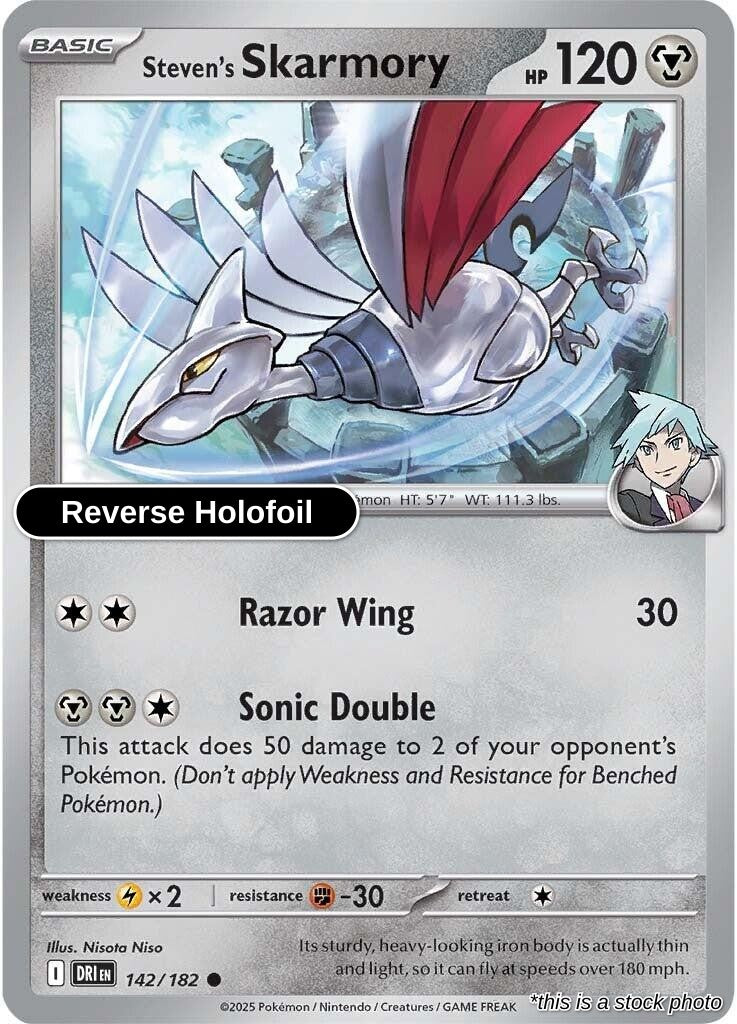Steven's Skarmory - 142/182 - [DRI - SV10: Destined Rivals] - Reverse Holofoil
