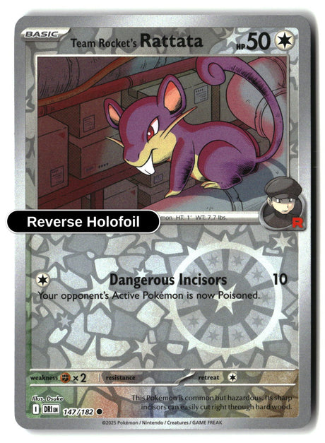 Team Rocket's Rattata - 147/182 - [DRI - SV10: Destined Rivals] - Reverse Holofoil