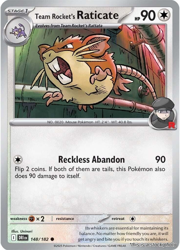 Team Rocket's Raticate - 148/182 - [DRI - SV10: Destined Rivals]