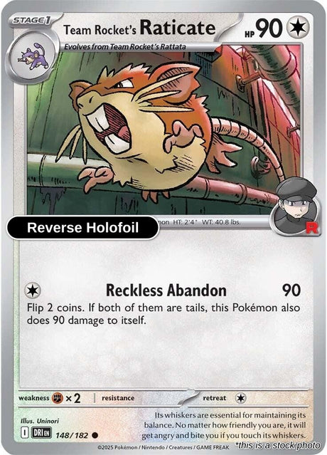 Team Rocket's Raticate - 148/182 - [DRI - SV10: Destined Rivals] - Reverse Holofoil