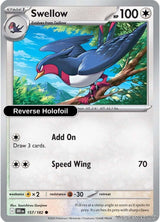 Swellow - 157/182 - [DRI - SV10: Destined Rivals] - Reverse Holofoil