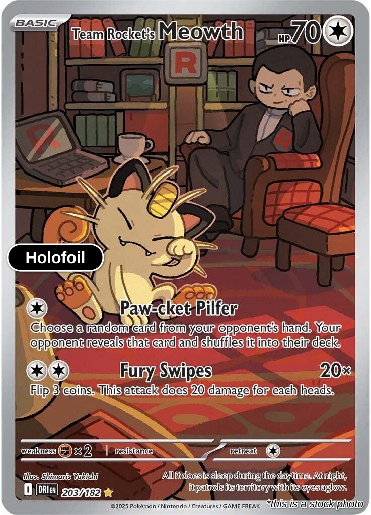 Team Rocket's Meowth - 203/182