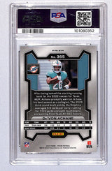 De'Von Achane 2023 Panini Prizm Green Wave #365 PSA 9