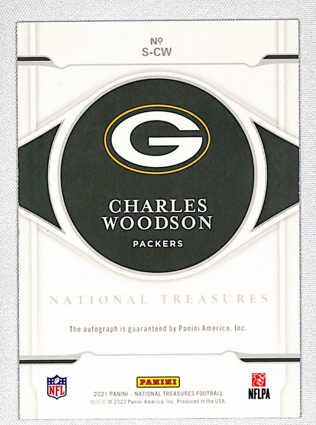 Charles Woodson 2021 Panini National Treasures Signatures Holo Silver #S-CW #/25