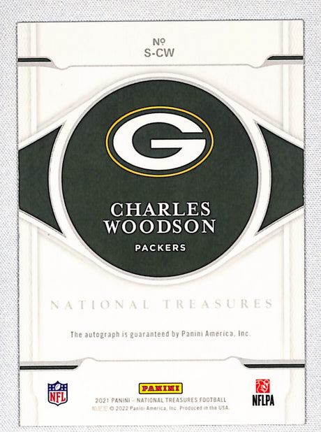 Charles Woodson 2021 Panini National Treasures Signatures Holo Silver #S-CW #/25