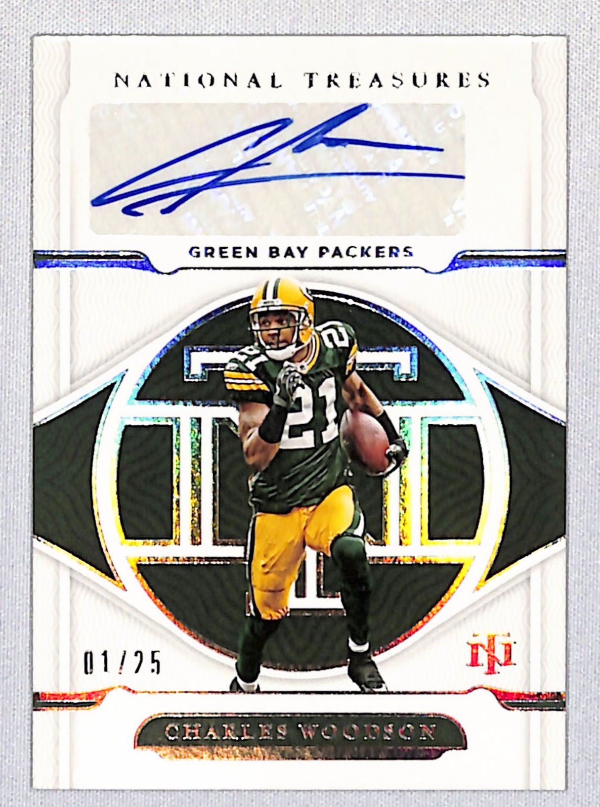 Charles Woodson 2021 Panini National Treasures Signatures Holo Silver #S-CW #/25