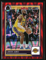 LeBron James 2023-24 Hoops Premium Stock Red Seismic Prizm #149 #/199