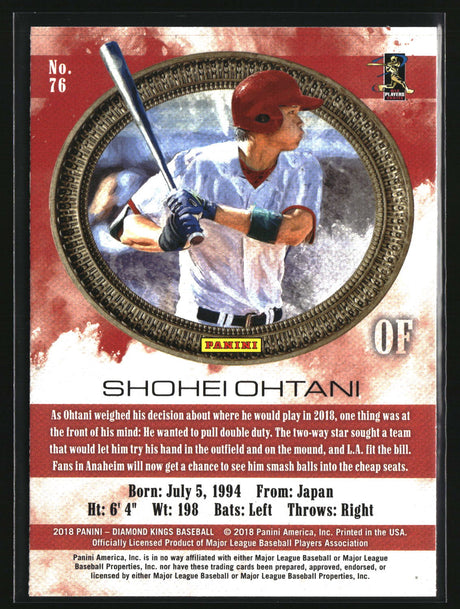 Shohei Ohtani 2018 Panini Diamond Kings #76
