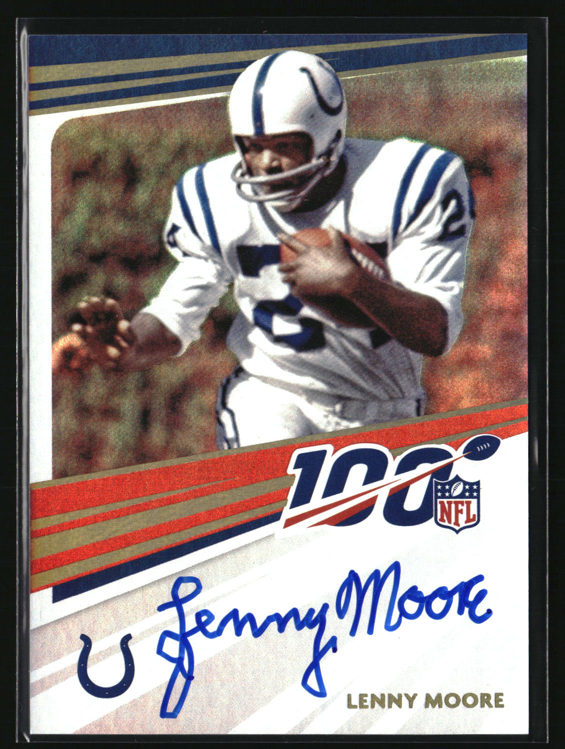 Lenny Moore 2020 Panini Illusions 2020 NFL 100 Signatures #N100-LM