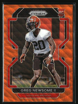 Greg Newsome II 2021 Panini Prizm Orange Wave #376 #/60