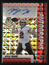 Kyle Trask 2021 Mosaic Rookie Autographs Choice Fusion Red and Yellow #RA-9