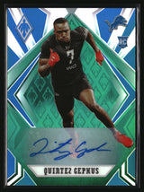 Quintez Cephus 2020 Panini Phoenix Rookie Autographs Green #175 #/10