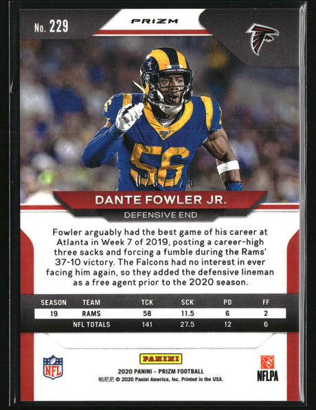 Dante Fowler Jr. 2020 Panini Prizm Prizm Purple #229 #/125