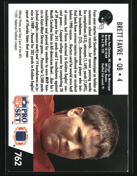 Brett Favre 1991 Pro Set #762