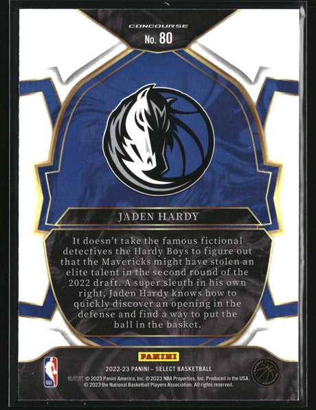 Jaden Hardy 2022-23 Panini Select #80