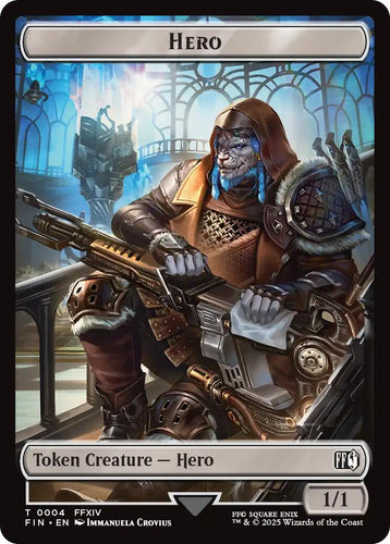 Hero (0004) // Wizard (0015) Double-Sided Token