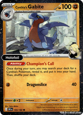 Cynthia's Gabite (Cosmos Holo)