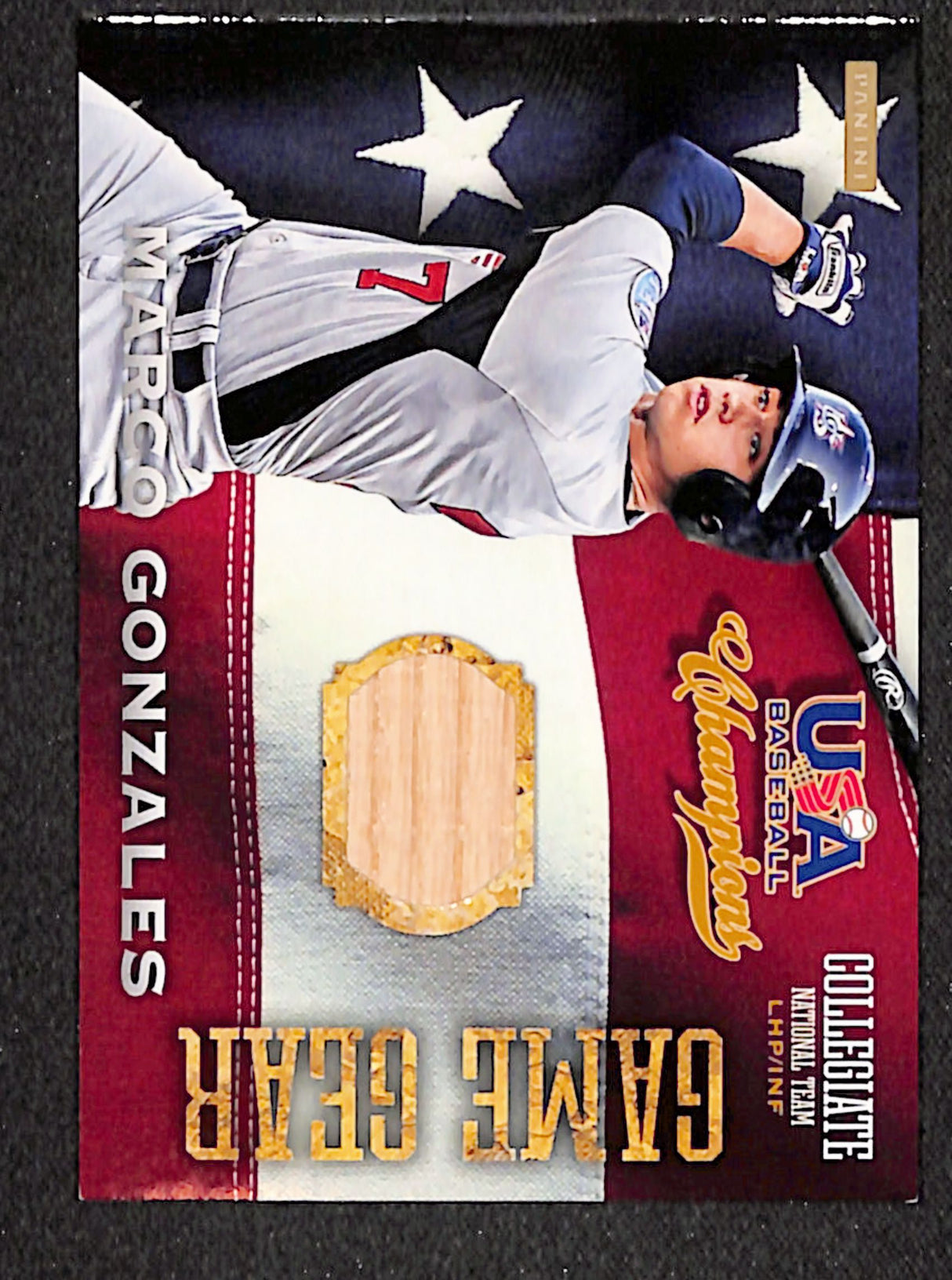 Marco Gonzales 2013 Panini USA Baseball Champions Game Gear Bats #6