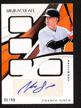 Chance Sisco 2018 Immaculate Collection Quad Material Auto #QMA-CS #/99