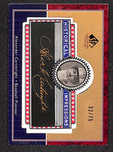 Alexander Cartwright 2003 SP Legendary Cuts Historical Impr Gold 75 #L-AC #/75