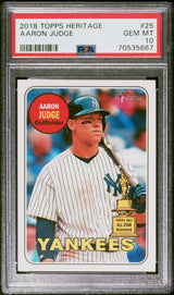 Aaron Judge 2018 Topps Heritage #25 PSA 10