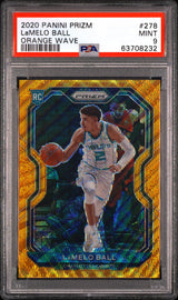 LaMelo Ball 2020-21 Panini Prizm Orange Wave Prizms #278 #/60 PSA 9