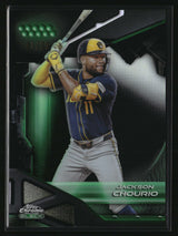 Jackson Chourio 2026 Topps Chrome Black Green Refractors #91 #/99