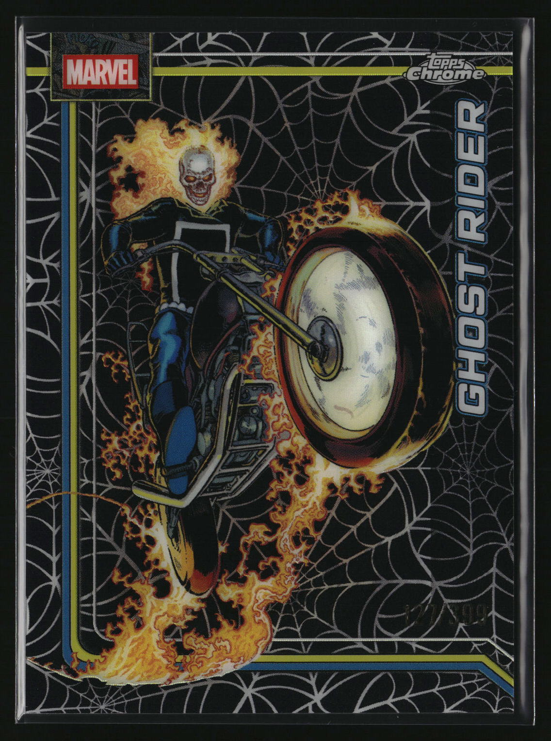 Ghost Rider 2026 Topps Chrome Marvel Comics Spider-Web Refractor #41 #/399