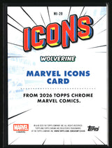 Wolverine 2026 Topps Chrome Marvel Comics Marvel Icons #MI-20