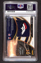 Jerry Jeudy 2020 Select Jumbo Rookie Signature White #JRS-JJE #/75 PSA 9