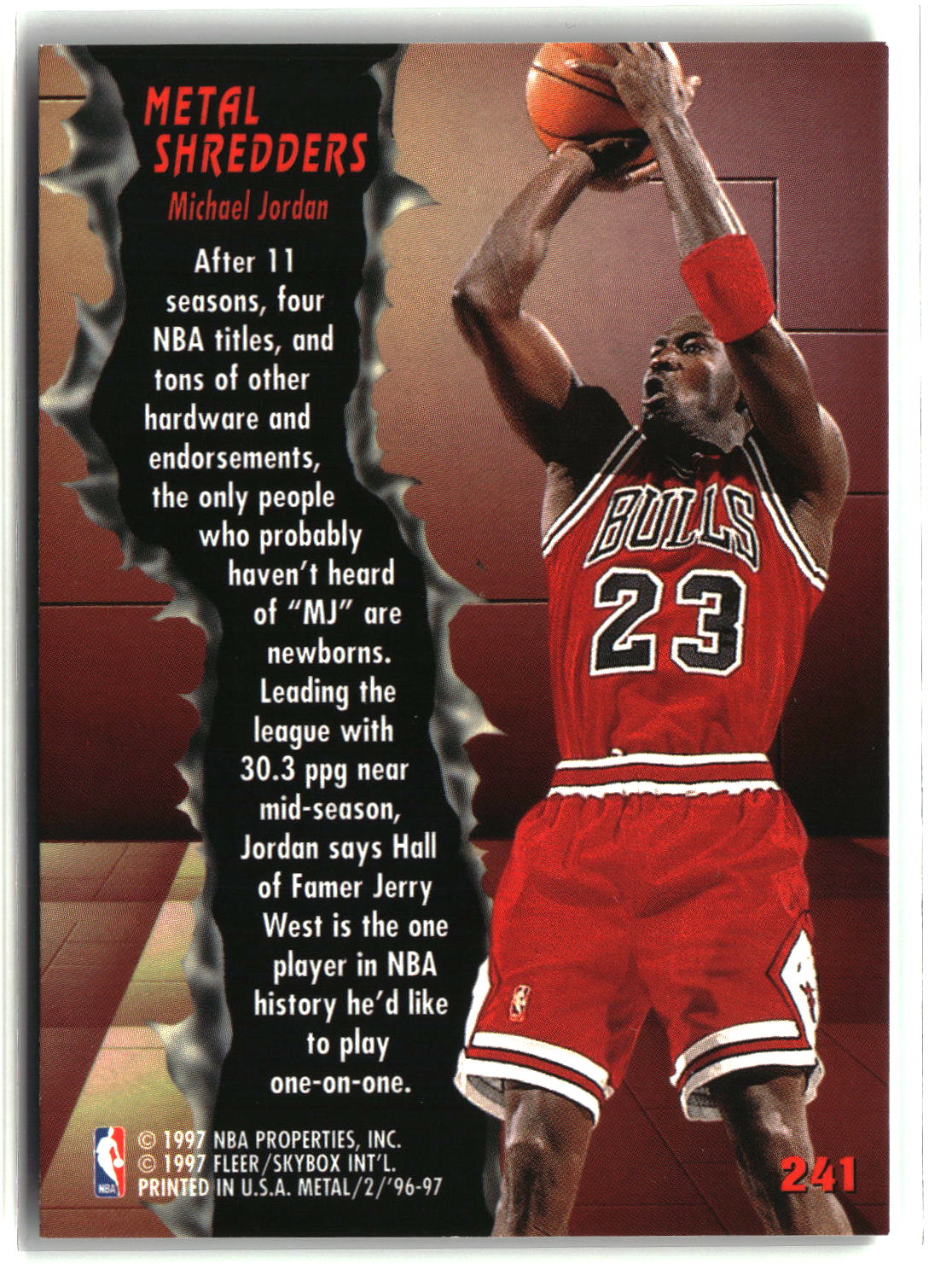 Michael Jordan 1996-97 Metal #241