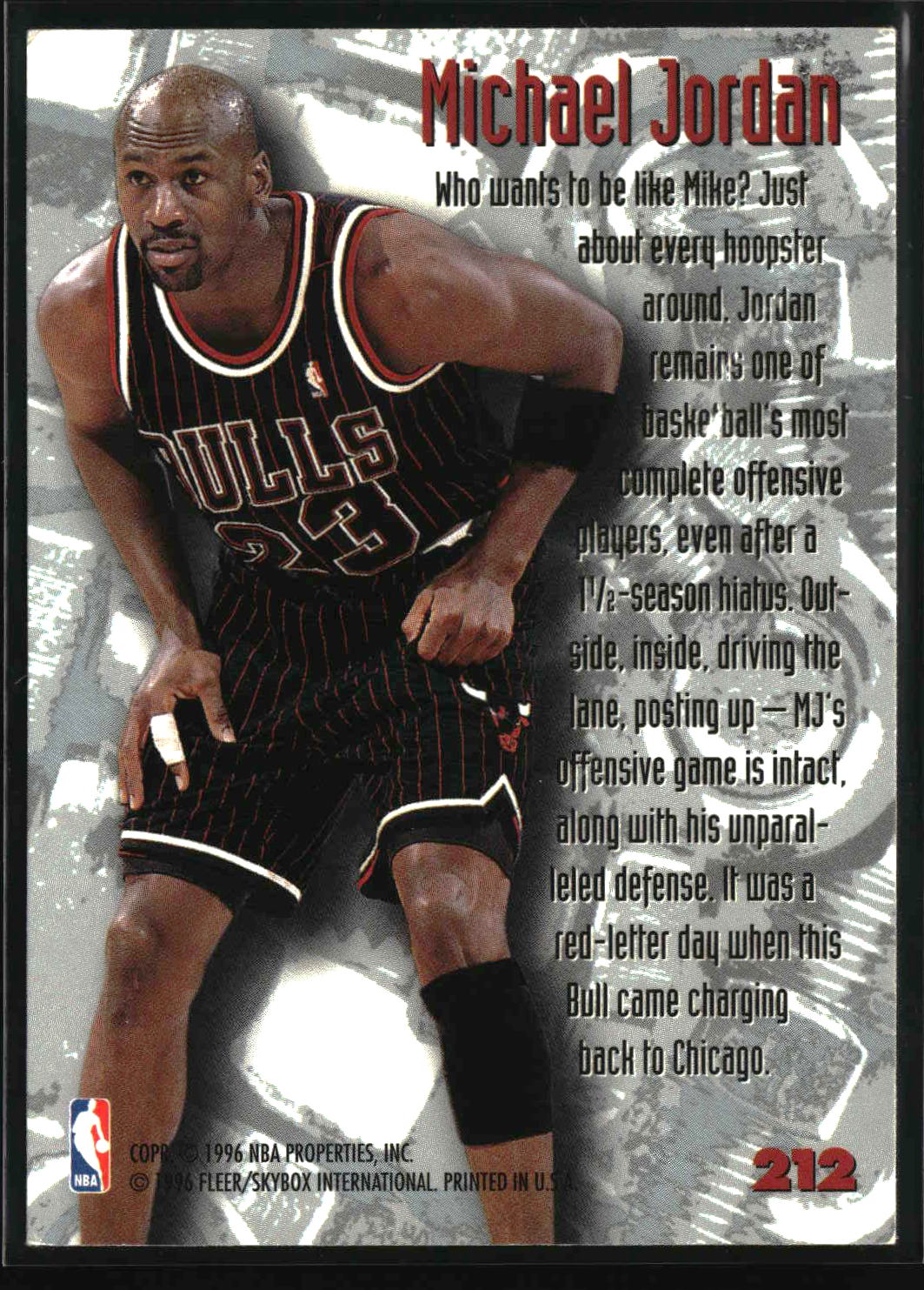 Michael Jordan 1995-96 Metal #212
