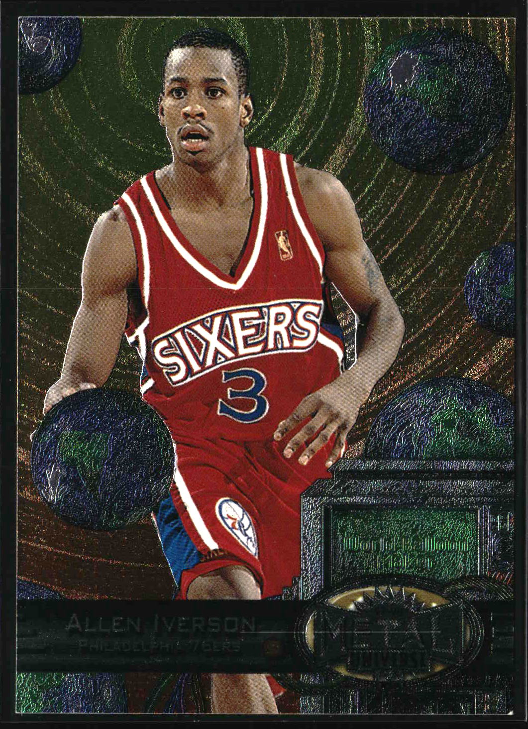 Allen Iverson 1997-98 Metal Universe Reebok Silver #20