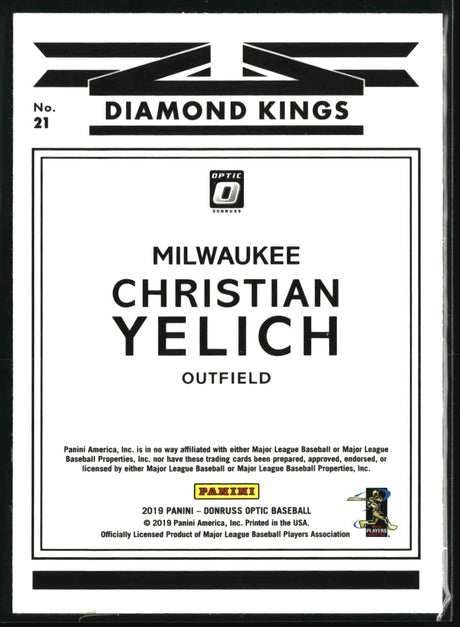 Christian Yelich 2019 Donruss Optic #21