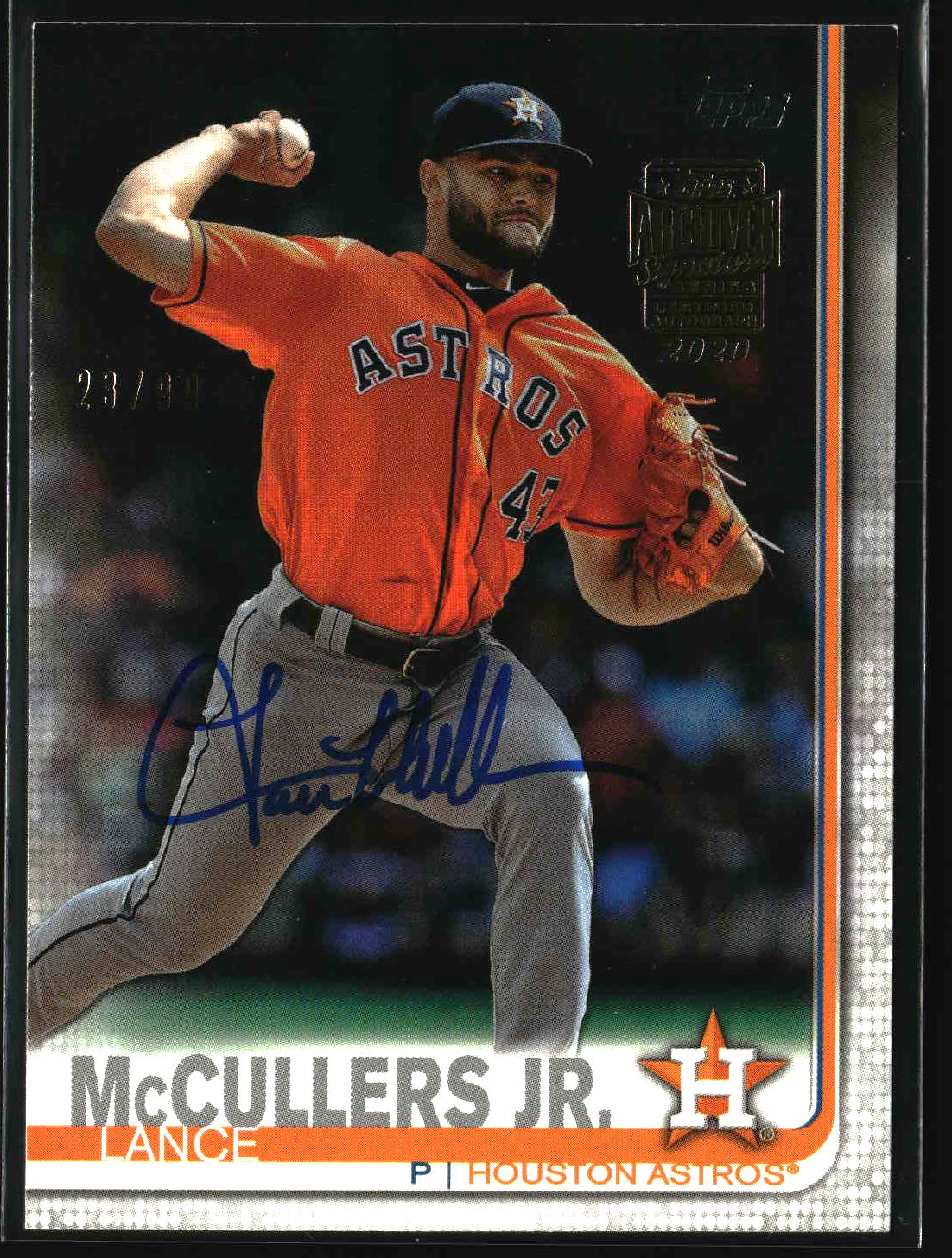 Lance McCullers Jr. 2020 Topps Archives Signature Series #TP-36 #/99