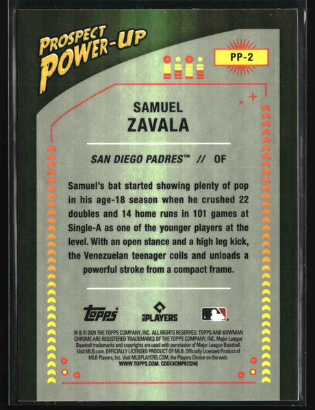 Samuel Zavala 2024 Bowman Prospect Power-Up #PP-2