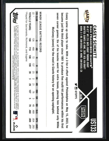 Blake Sabol 2023 Topps Chrome Platinum Anniversary Topps Refractors #365 #/499